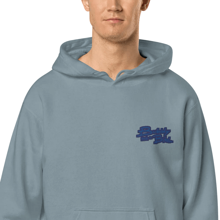 Bubbly and a B*tch (L.C. lake design) embroidered pigment-dyed hoodie product image (1)
