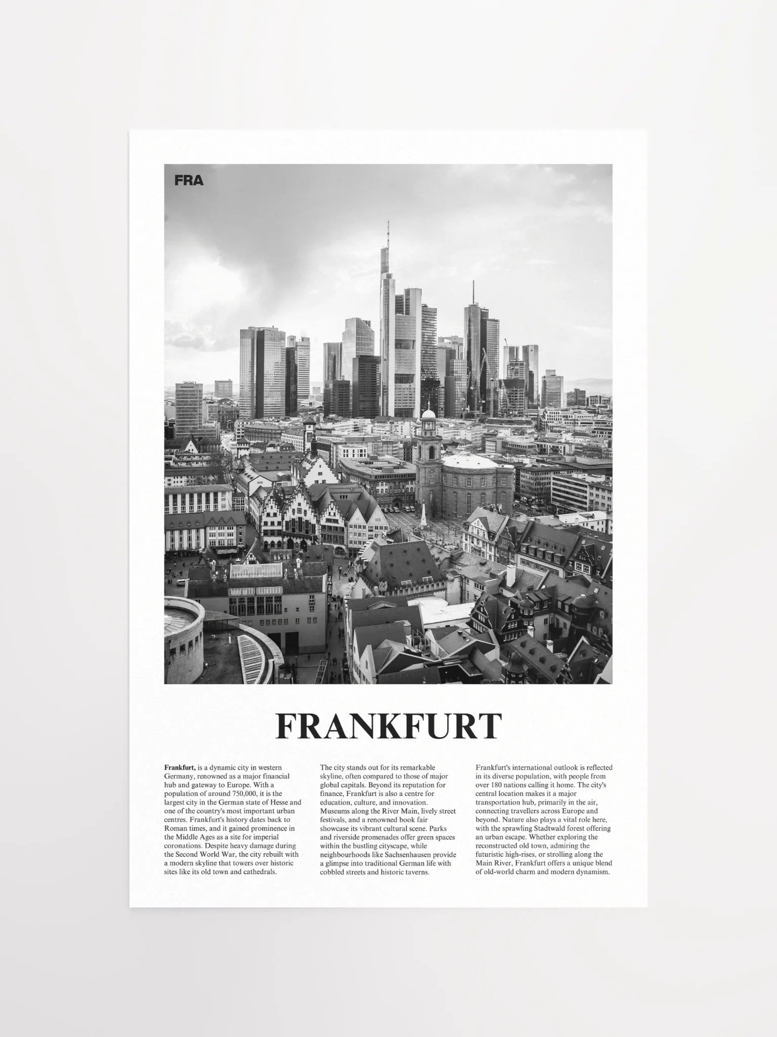 Frankfurt 01 Newspaper Poster product image (5)