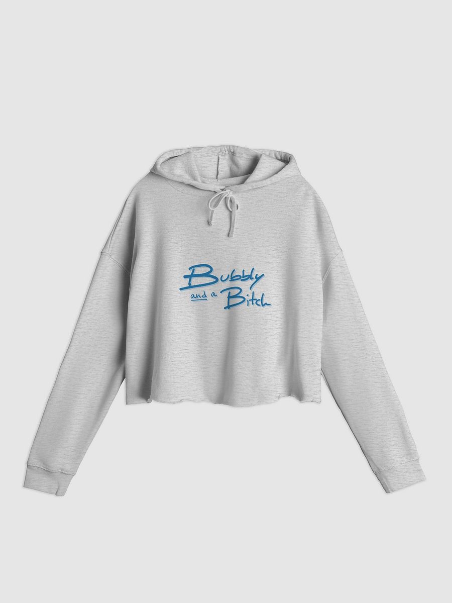 Bubbly and a B*tch (teal shadow design) lightweight cropped hoodie product image (7)