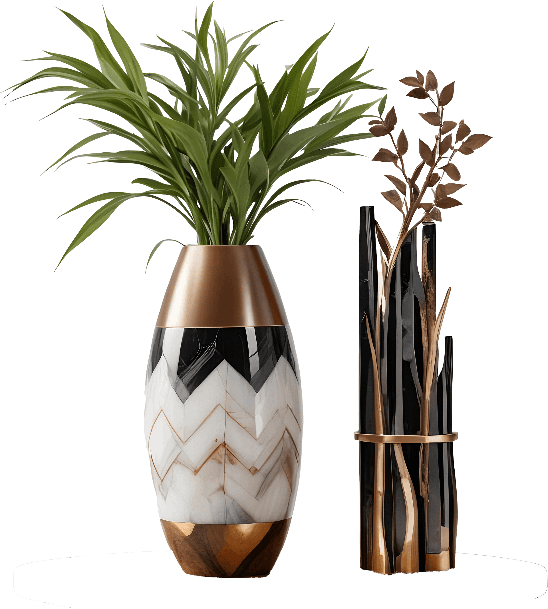 Dream of Eternity – Set of Two Art Deco Vases - PNG product image (1)
