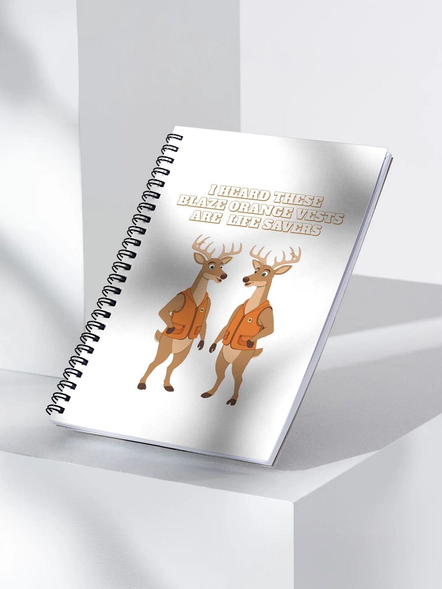 I heard These Blaze Orange Vest Are Life Savers - Funny Hunting Spiral Notebook product image (4)