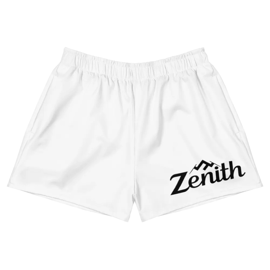 Zenith Unisex Athletic Shorts - Exclusive Design, White, Lightweight, Relaxed Fit product image (3)