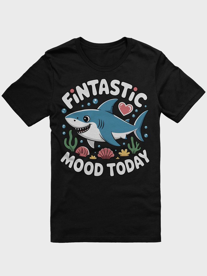 Fintastic Mood Cartoon Shark T-Shirt product image (4)
