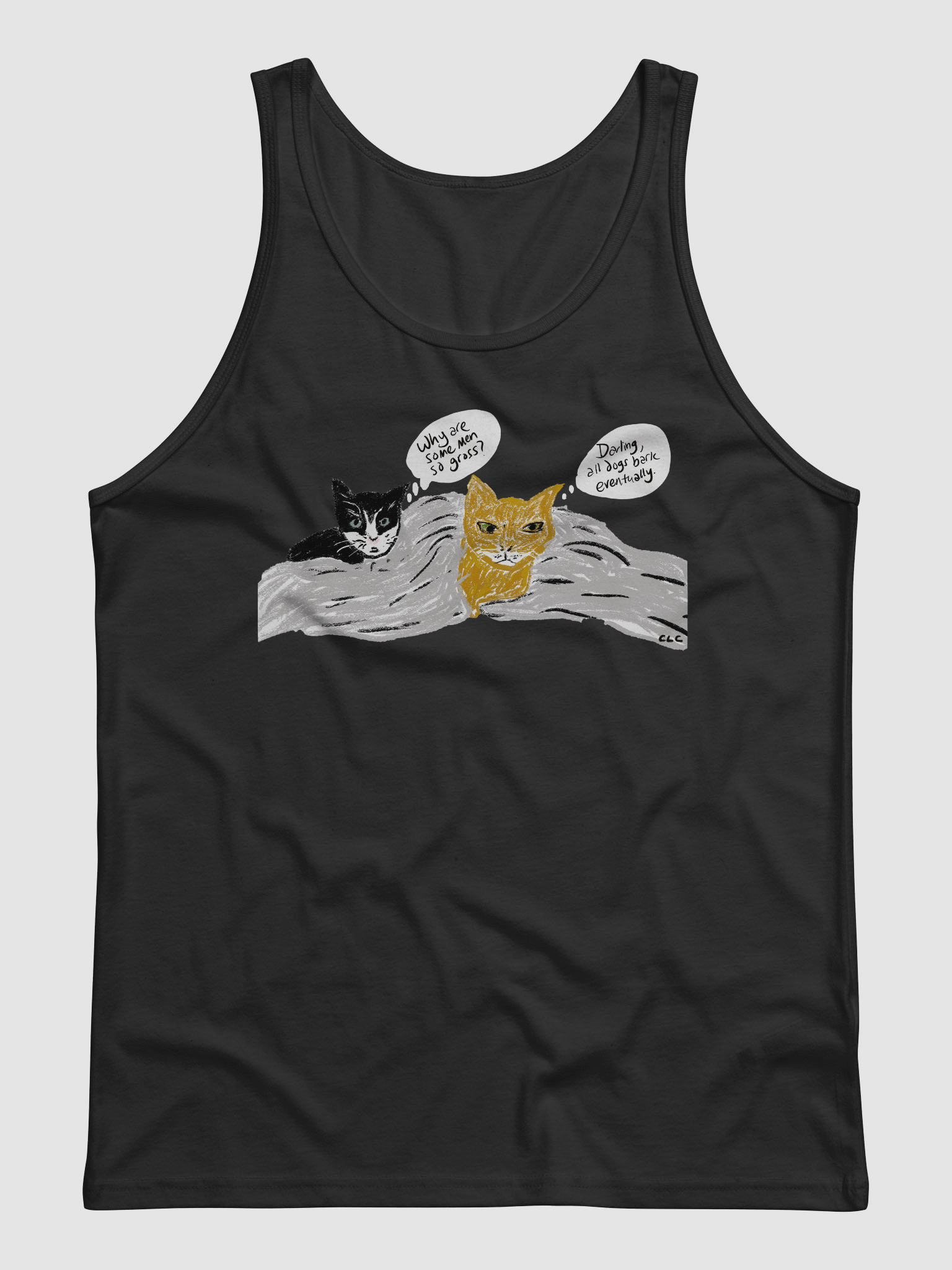 Kitties Thoughts on Men tank product image (4)