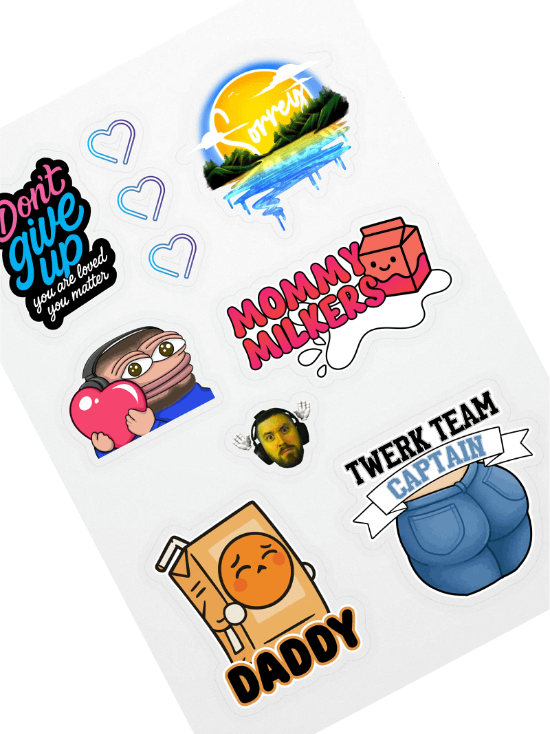 6 year streamer - a - thon - sticker sheet