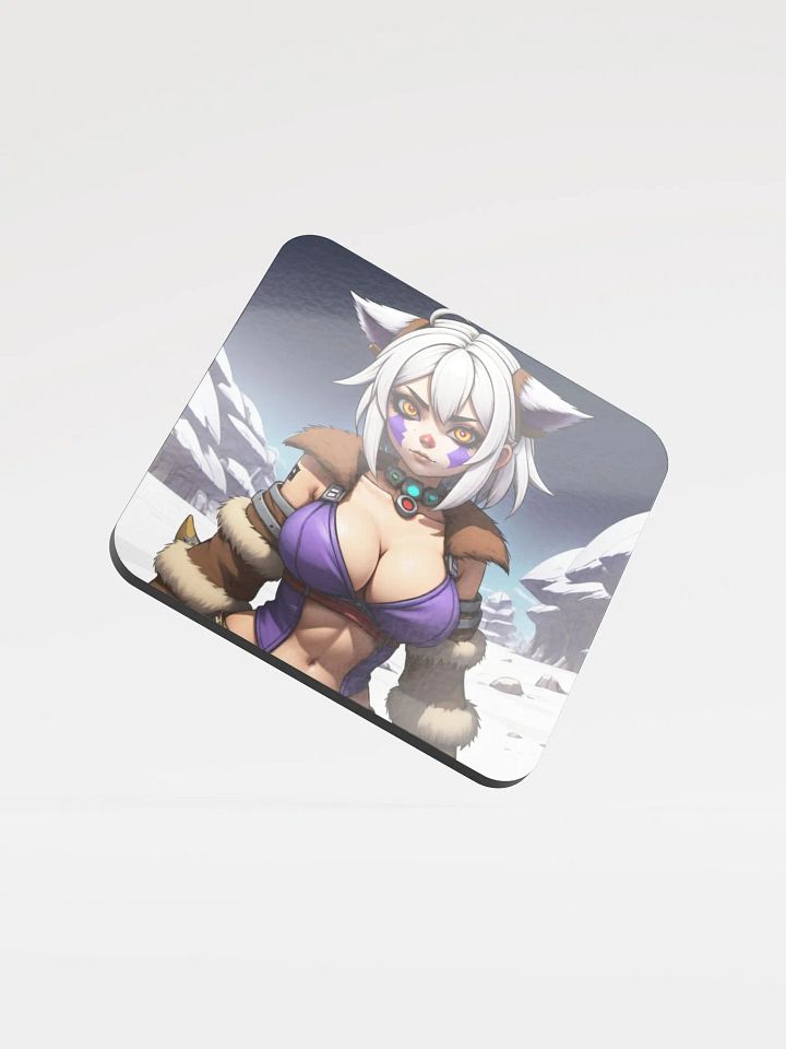 Fox Spirit Glossed Cork Coaster product image (1)