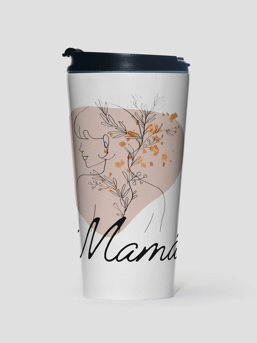 Boho Mother’s Day Mama Design Lineart steel travel mug product image (1)