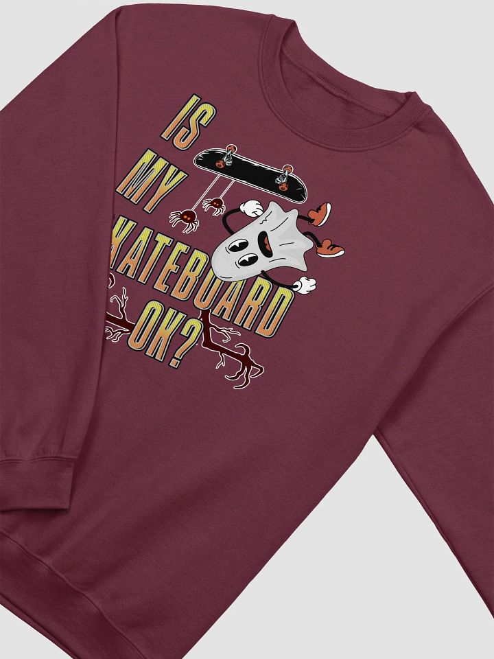 Is My Skateboard Ok? Ghost Spooky Crewneck Sweatshirt product image (10)