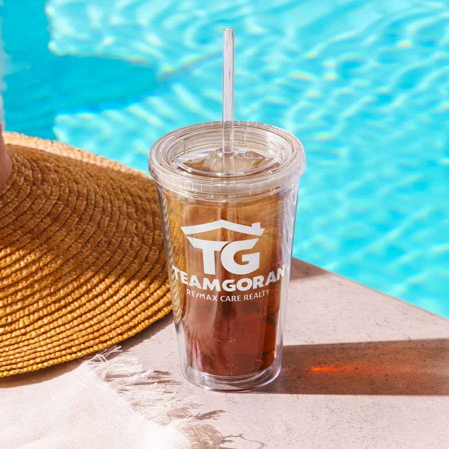Team Goran Double Wall Clear Plastic Tumbler (16 oz) product image (10)