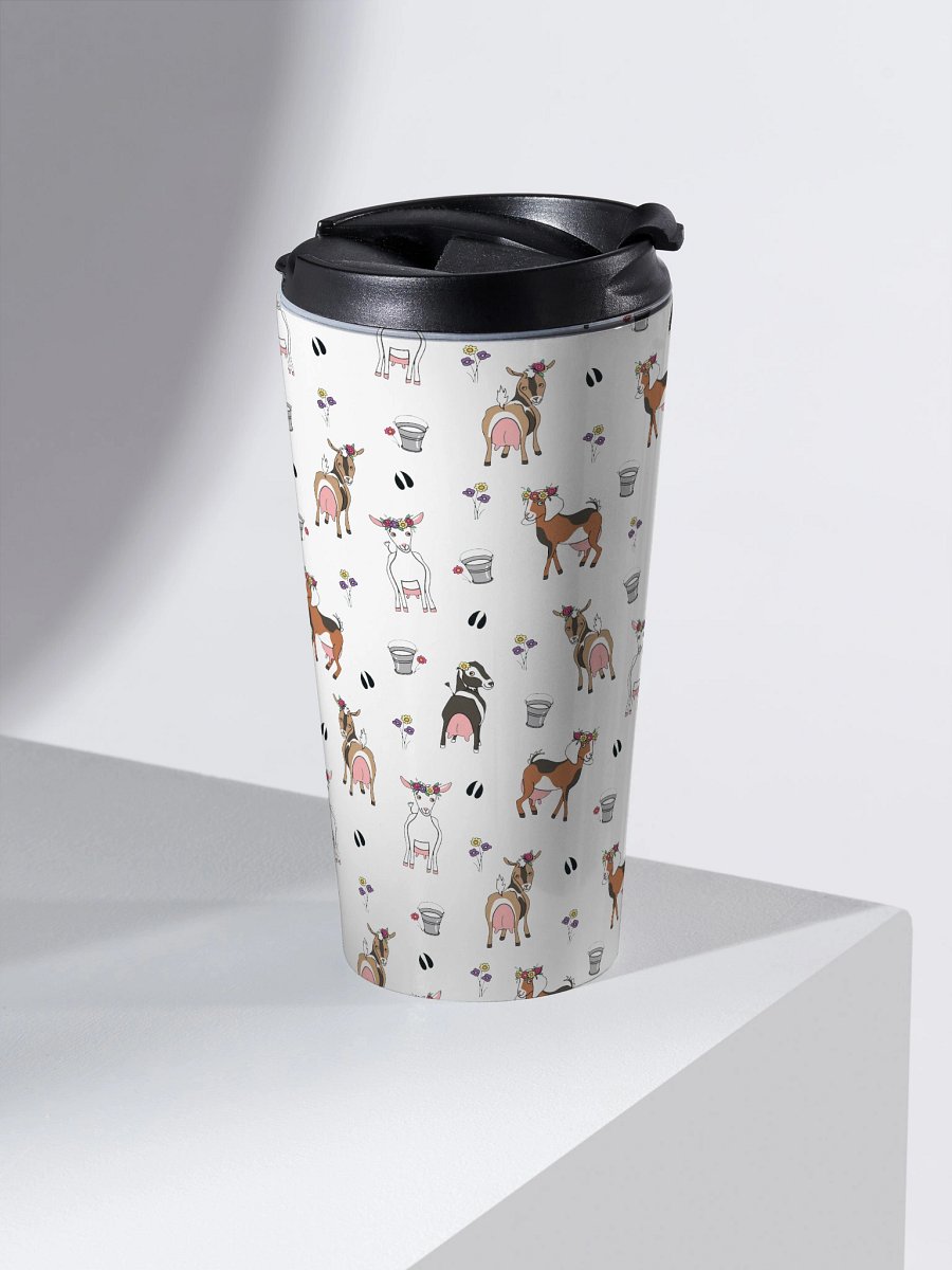Dairy Goat Stainless Steel Travel Mug product image (2)