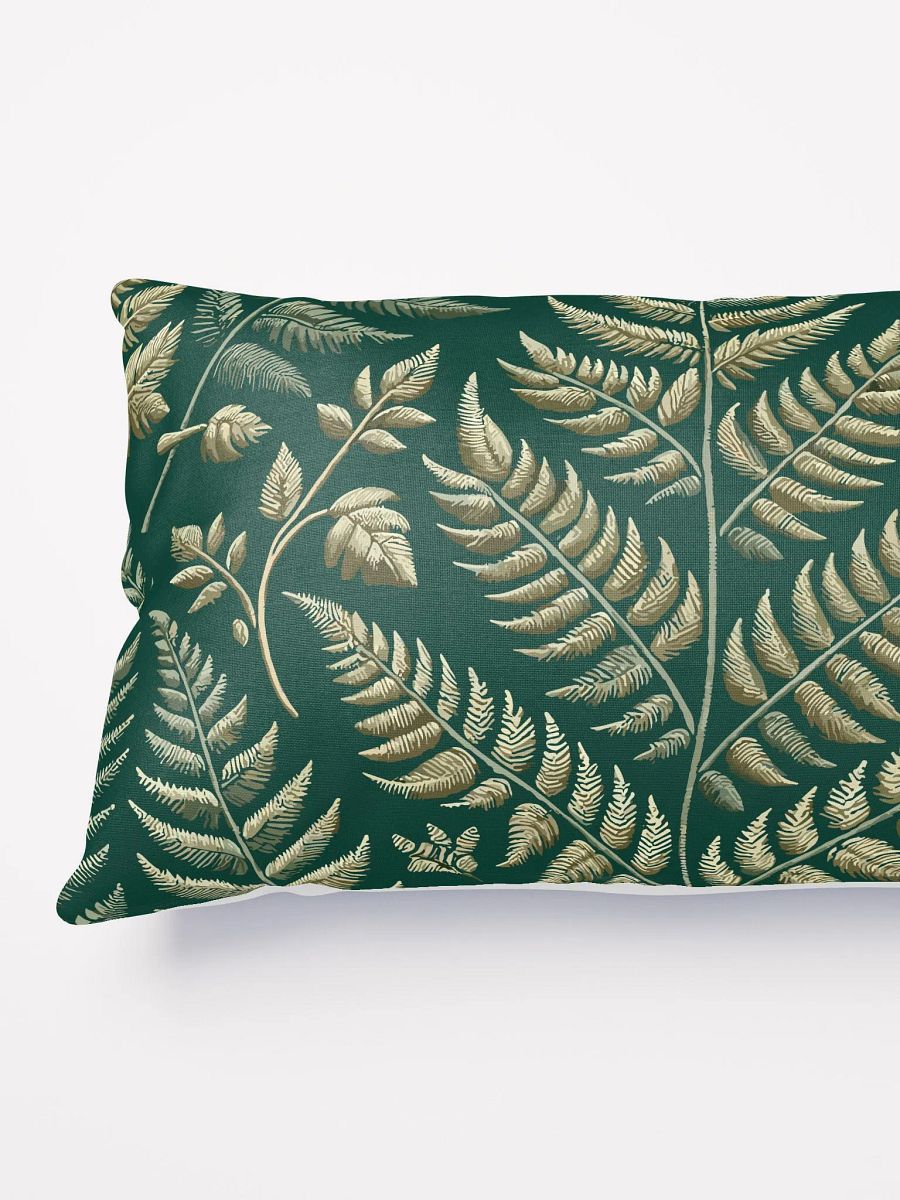 Fern Plants Lush Botanical Green Botany Leaf Gold Nature Throw Pillow product image (3)