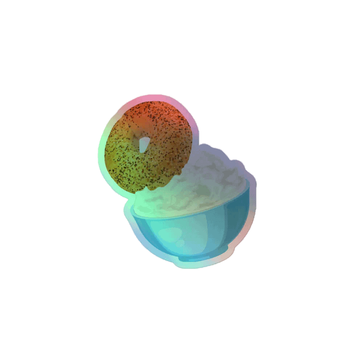 Small Bagel Dip Holo Sticker product image (1)