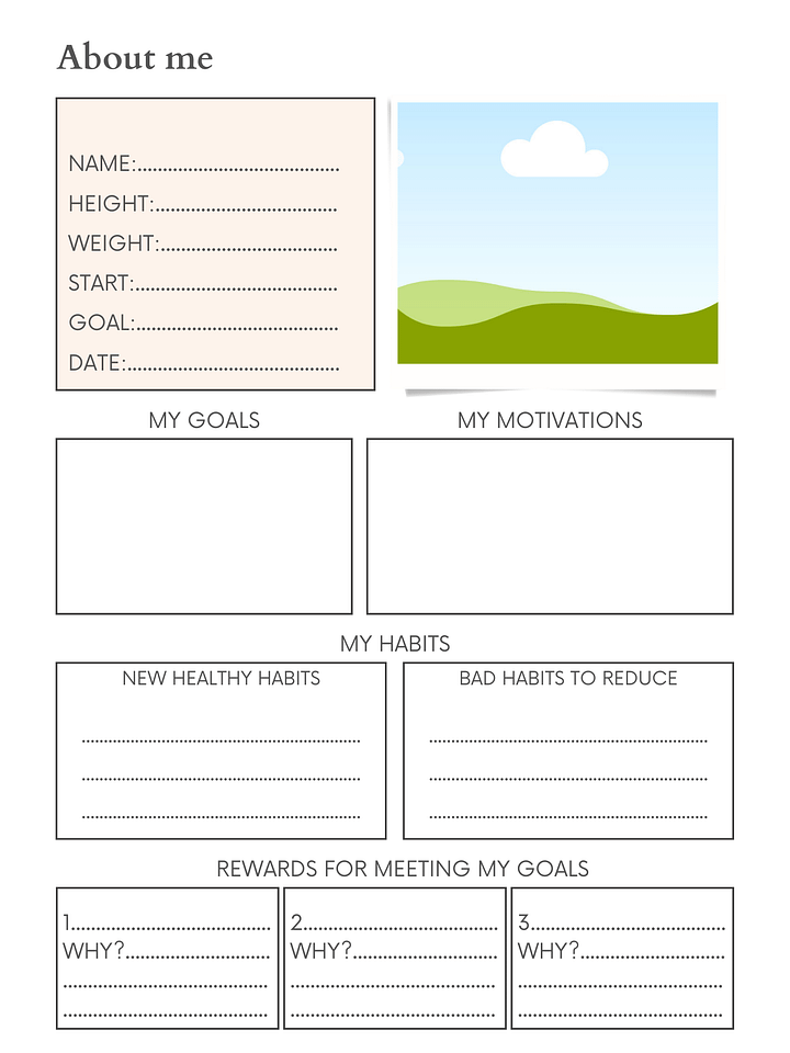 Fitness Planner (English) with 38 printables to help you achieve your goals product image (2)
