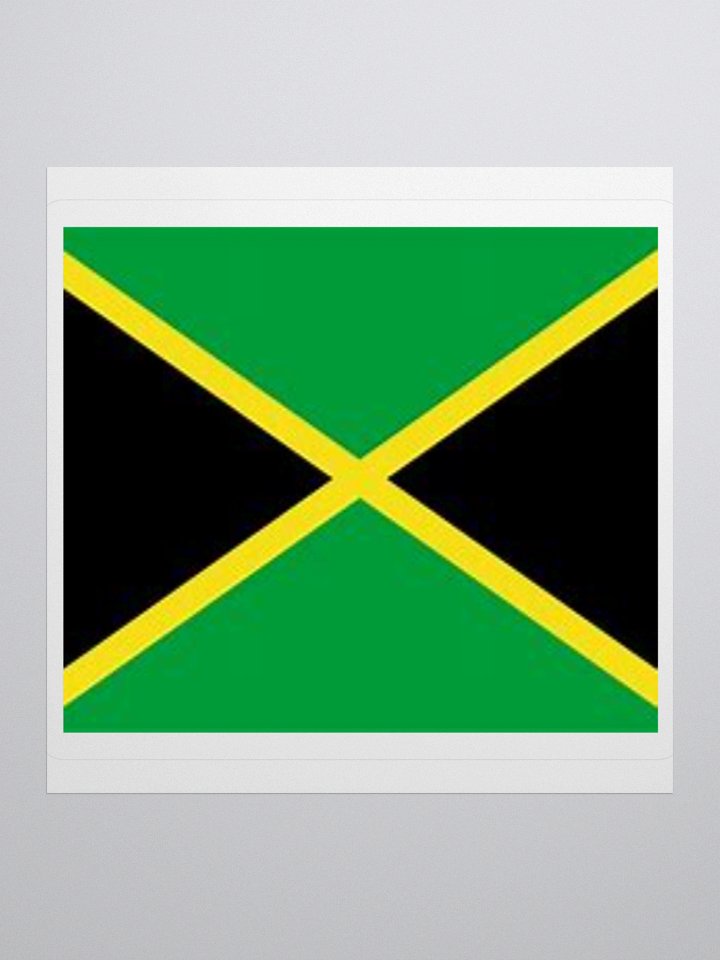 Jamaica Flag Sticker | Green Yellow Black Cross Design | Durable Vinyl | 3 Sizes product image (3)