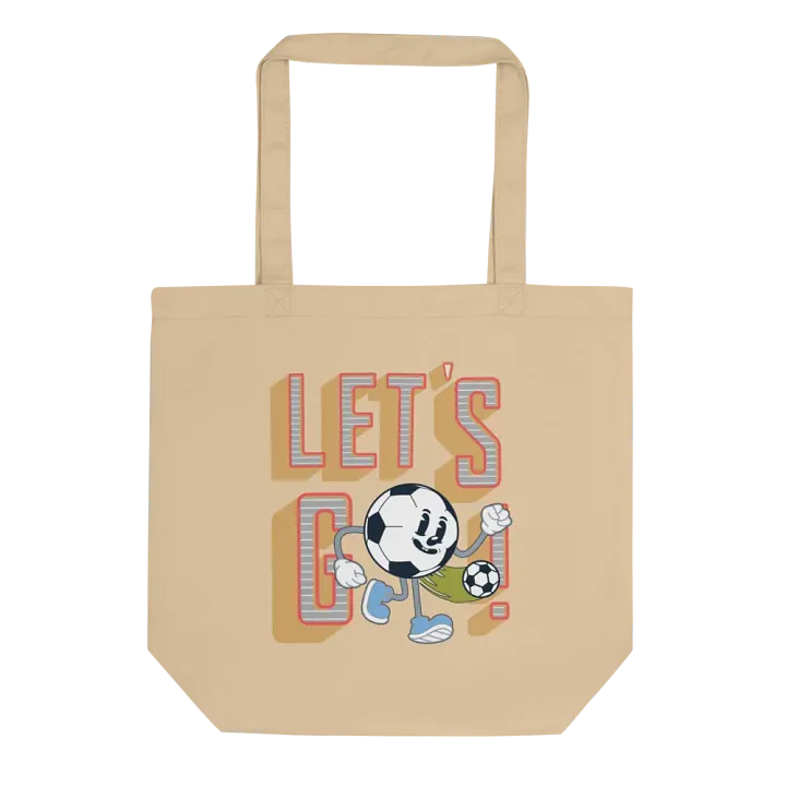 Lets Go Mascot Soccer Ball Eco-Friendly Tote Bag product image (1)