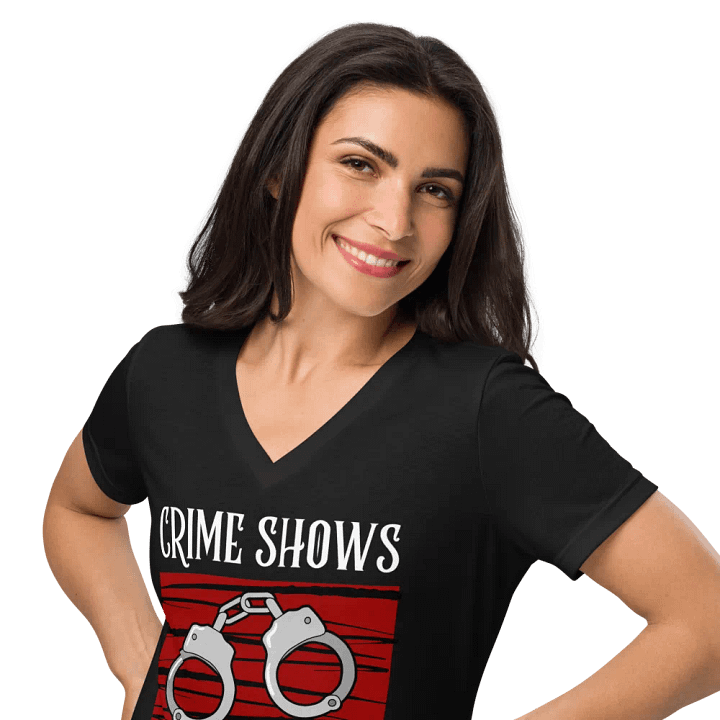CrimeClothes Crime Shows and Comfy Clothes Relaxed V-Neck T-Shirt product image (2)