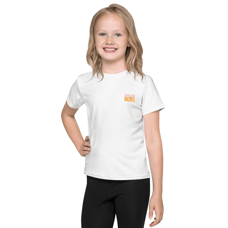 Edikasyon se Richès Kids' Crew Neck T-Shirt – Growing Minds. Big Message. product image (1)
