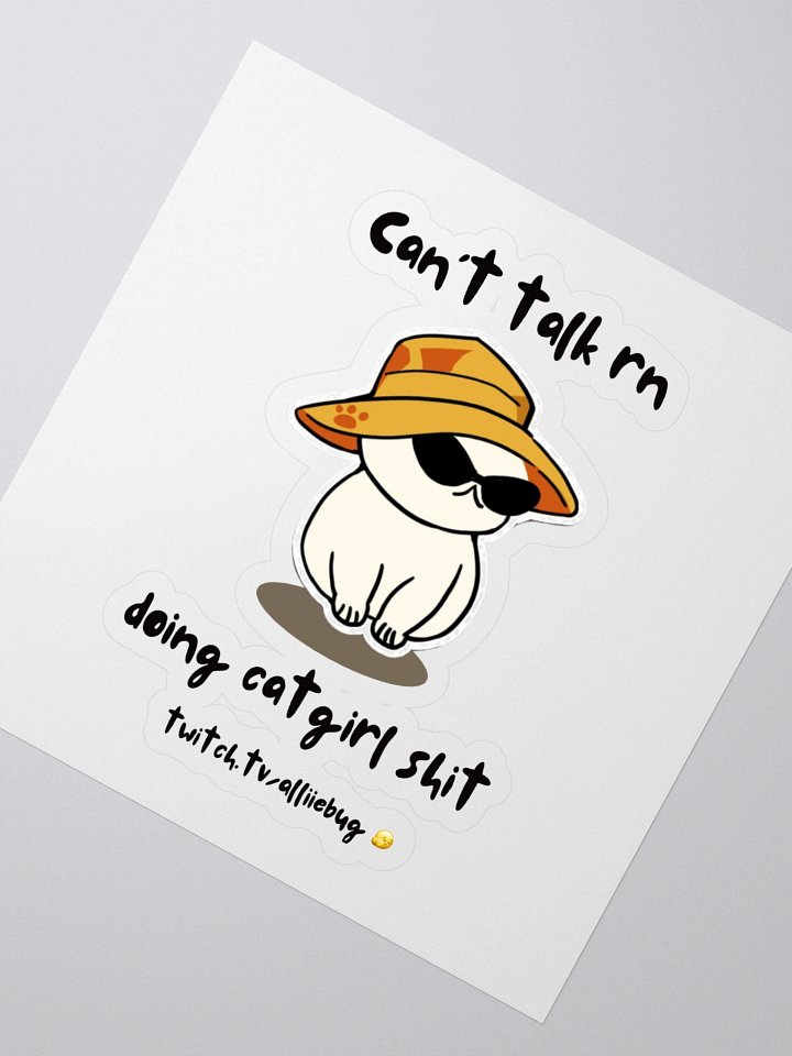 Cat Girl Shit Sticker product image (2)