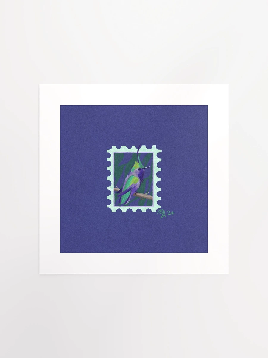 Green Crowned Plovercrest Stamp Print – Birbfest 2024 product image (2)