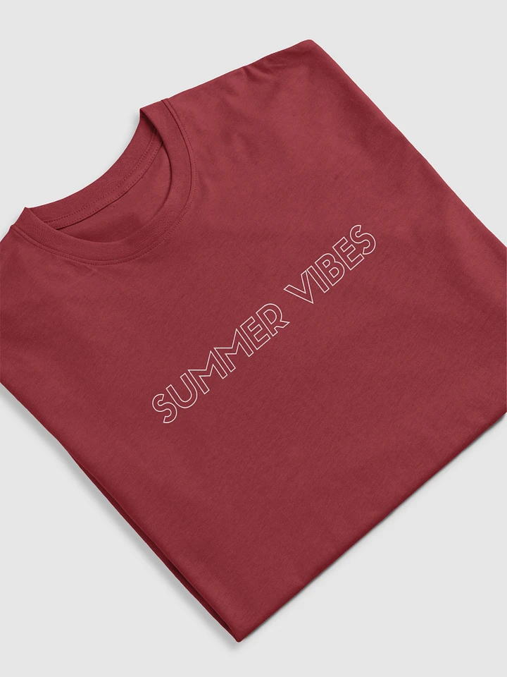 Summer Vibes Outline Men Oversize Fit T-Shirt - Red product image (1)
