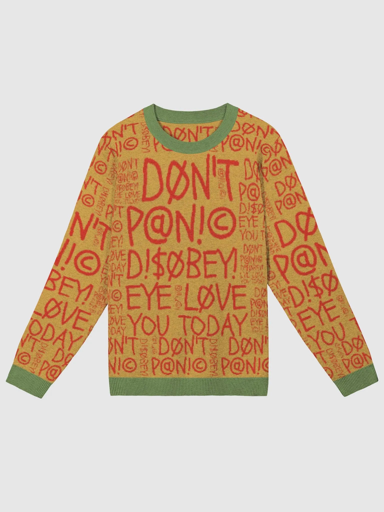 DØN'T P@N!© D!SØBEY! Rasta Scribble Jacquard Knit product image (1)
