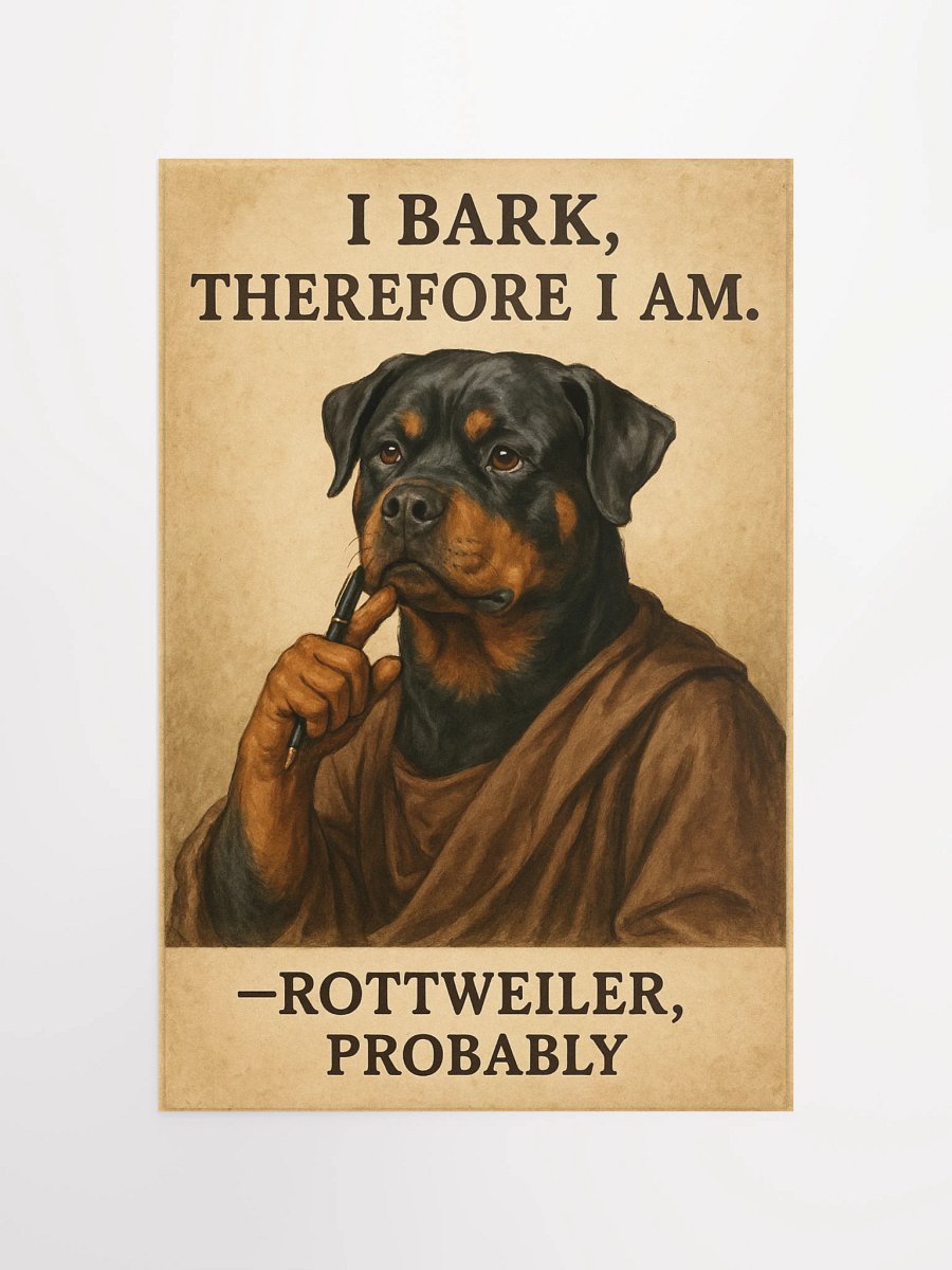 I Bark, Therefore I AM. Rottweiler Poster Print product image (12)