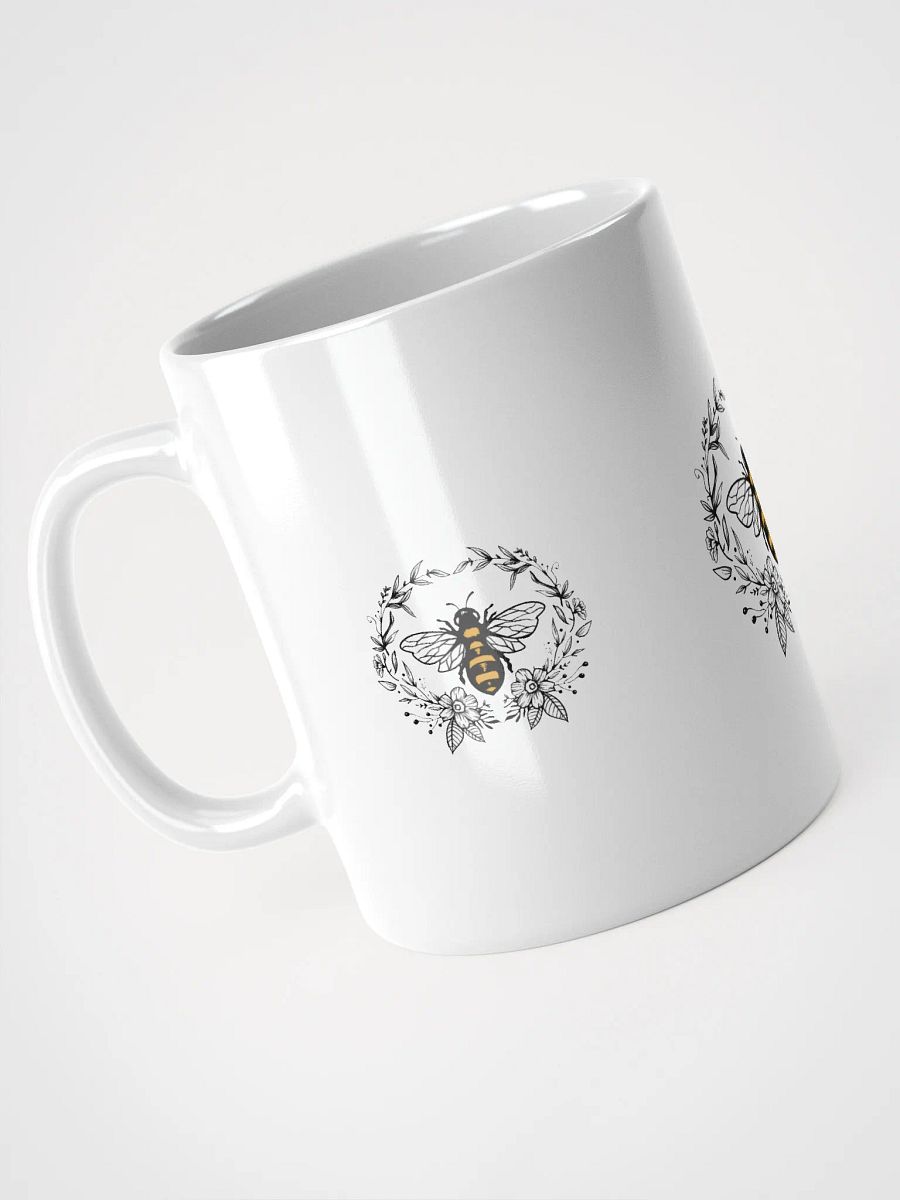 Floral Bee Trio White Glossy Mug product image (4)