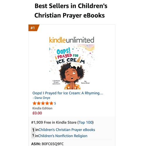 🎉🍦✨ WE’RE #1!!! ✨🍦🎉

Oops! I Prayed for Ice Cream is officially the #1 Best Seller in Children's Christian Prayer eBooks AND ...