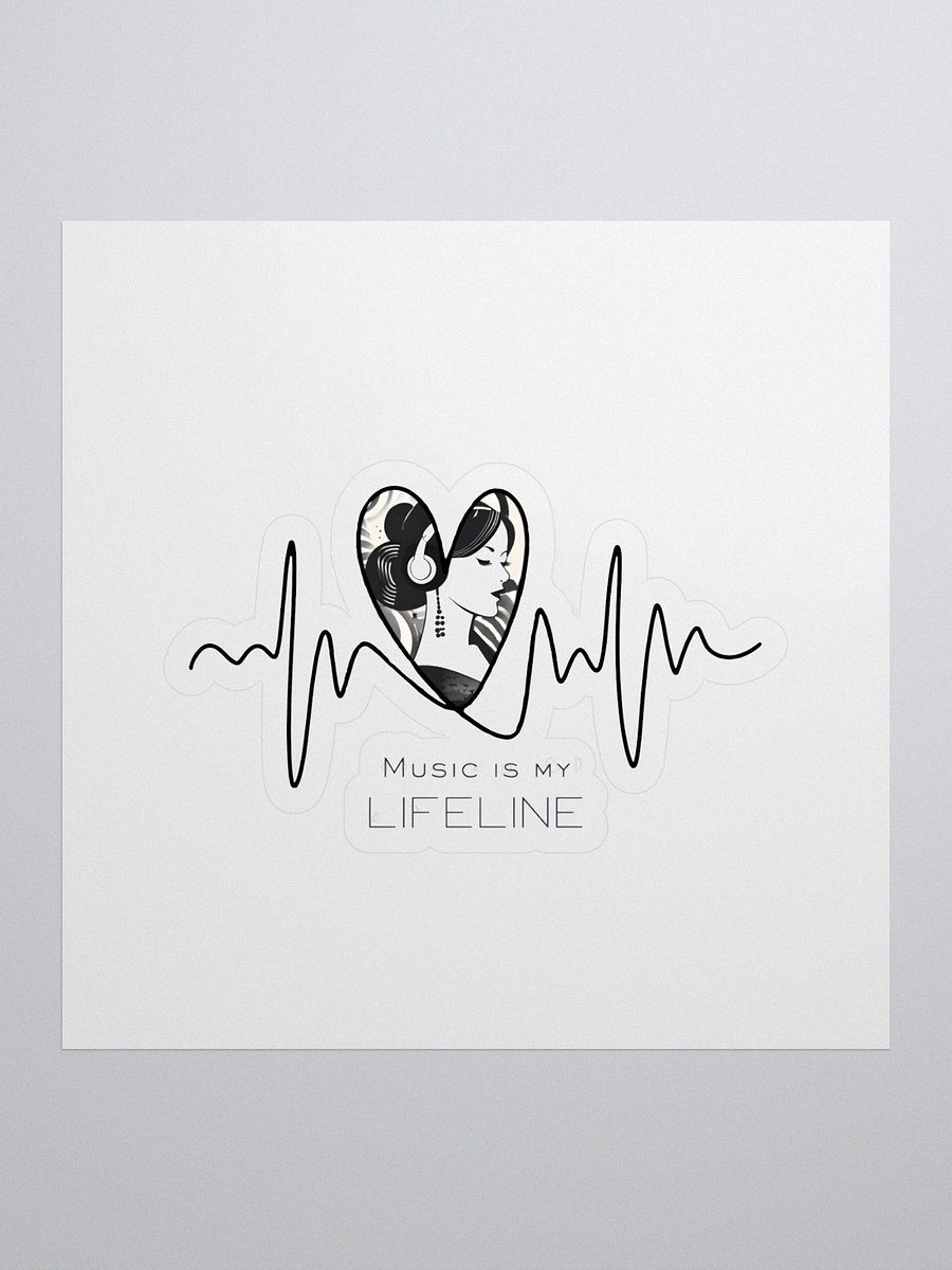 Music is My Lifeline Sticker product image (1)