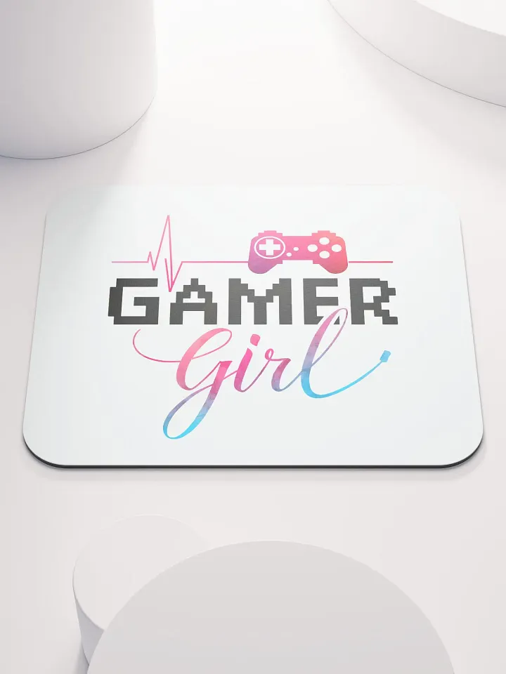 Heartbeat Gamer Girl Mouse Pad product image (1)