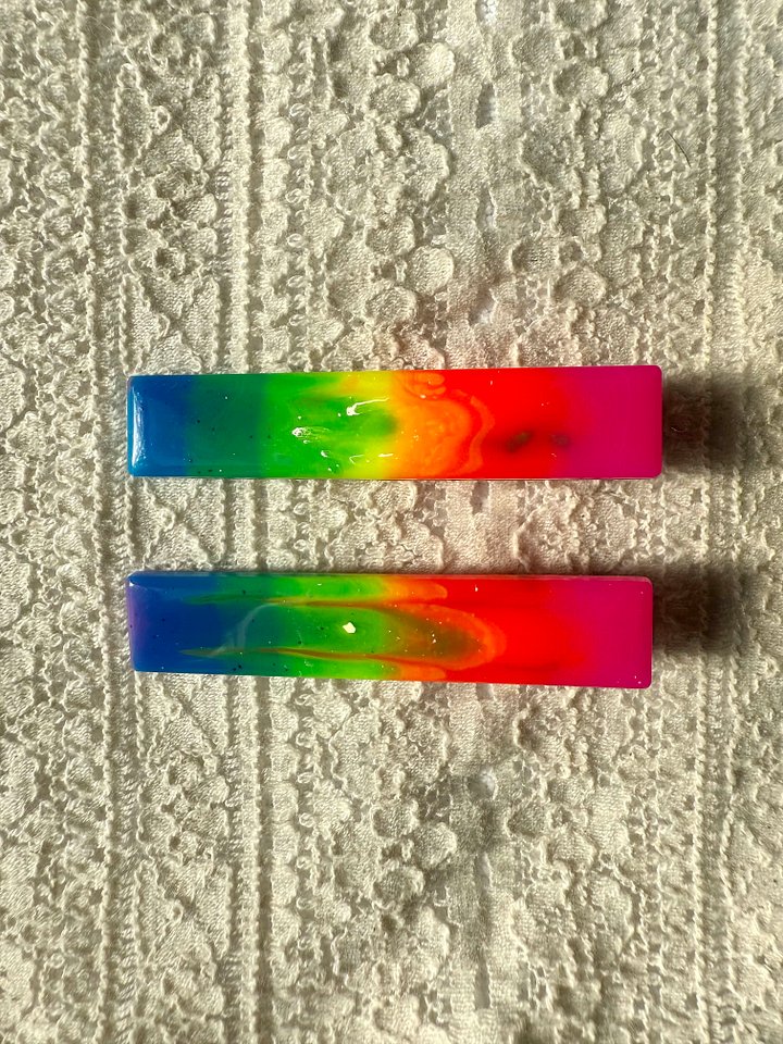 Bar-Shaped Resin Hair Clips product image (1)