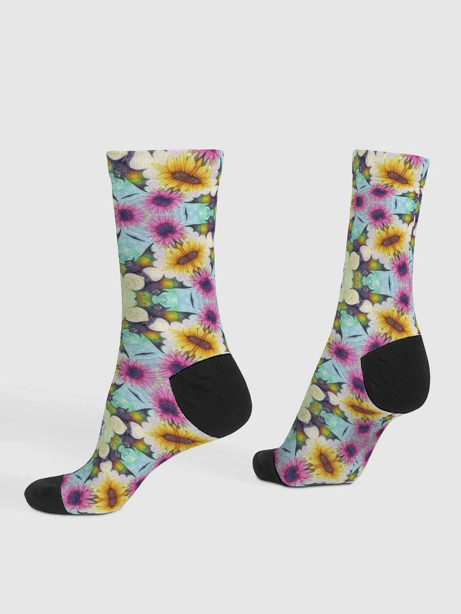 Floral Kaleidoscope Sustainable Crew Socks product image (4)