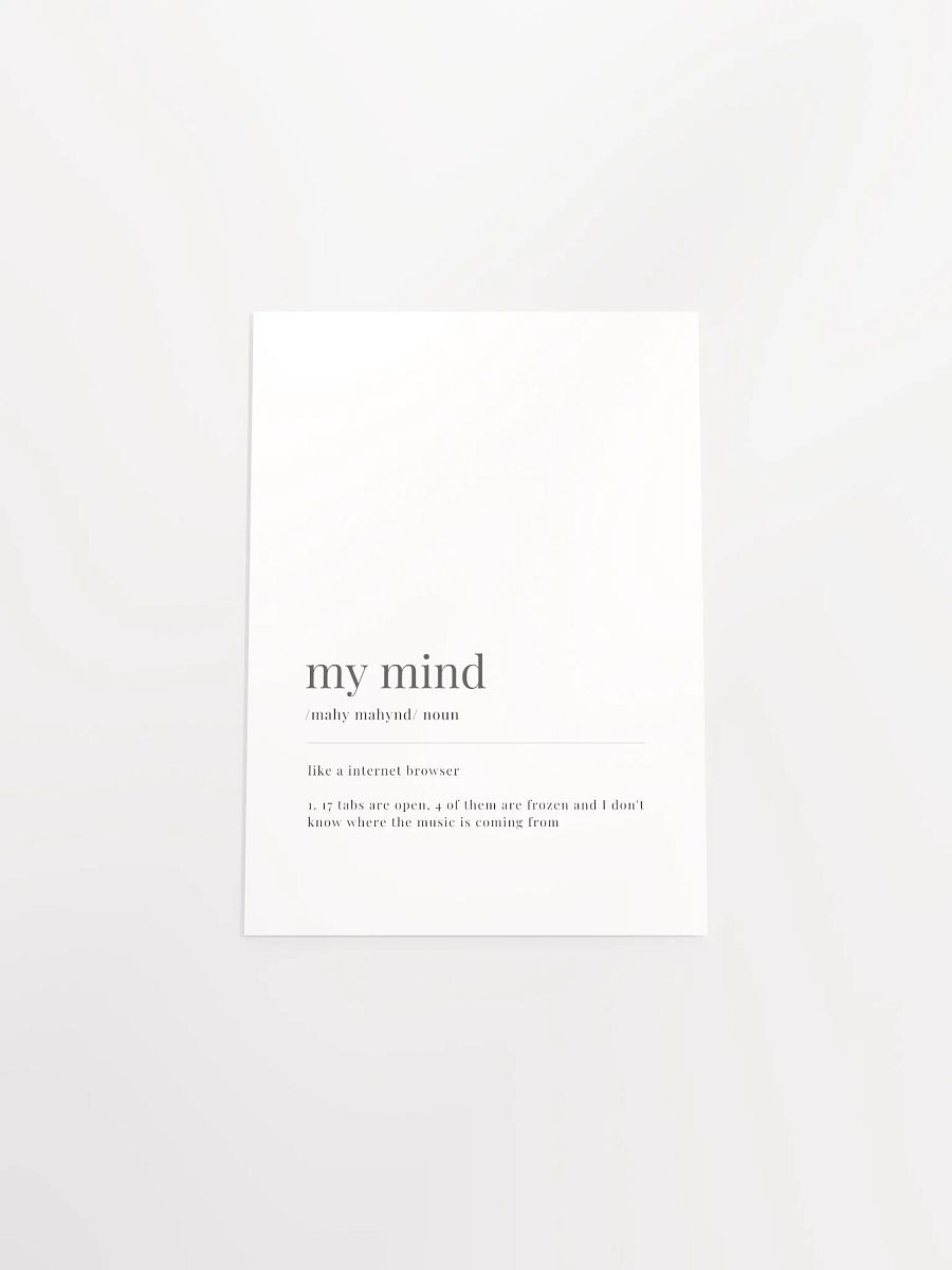 My Mind Definition Poster Print product image (4)