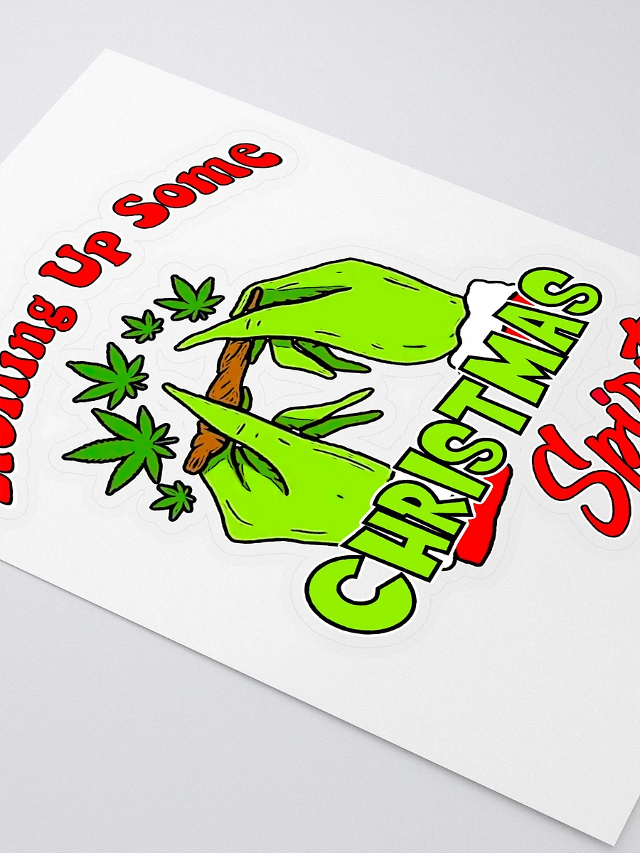 Rolling Up Some Christmas Spirit Sticker 5.75