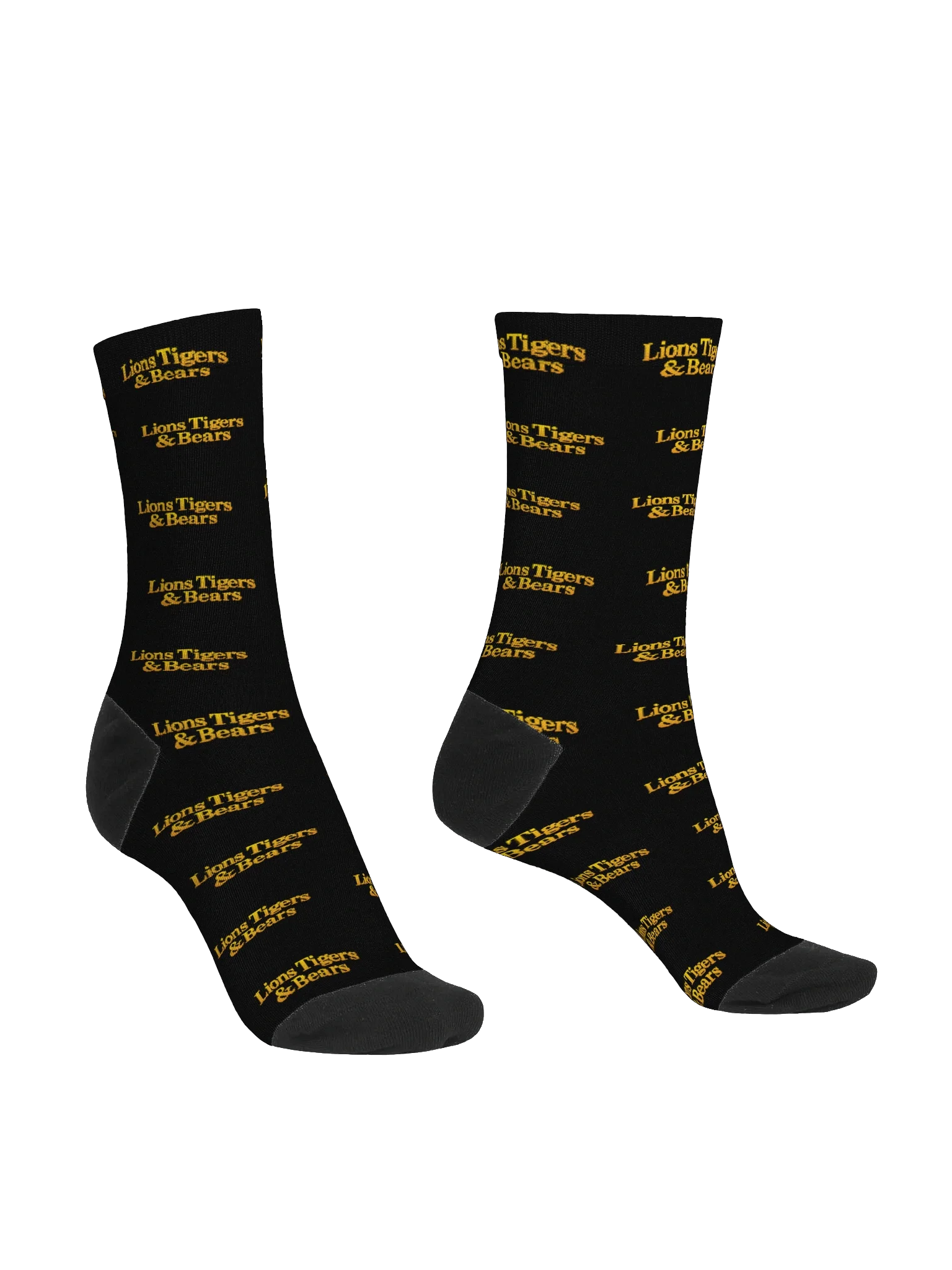 Lions Tigers & Bears Logo Socks (Black) product image (3)