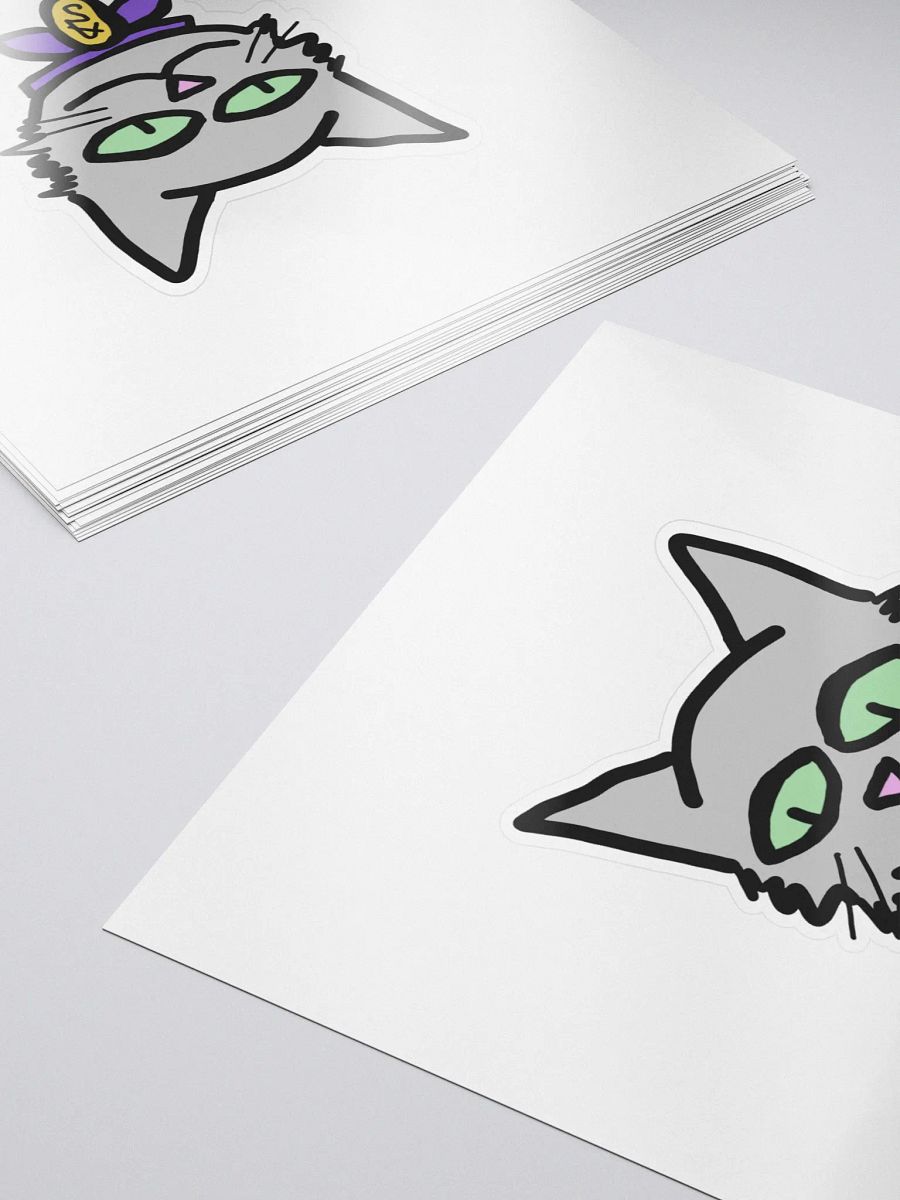 Grey Kitty Sticker product image (5)