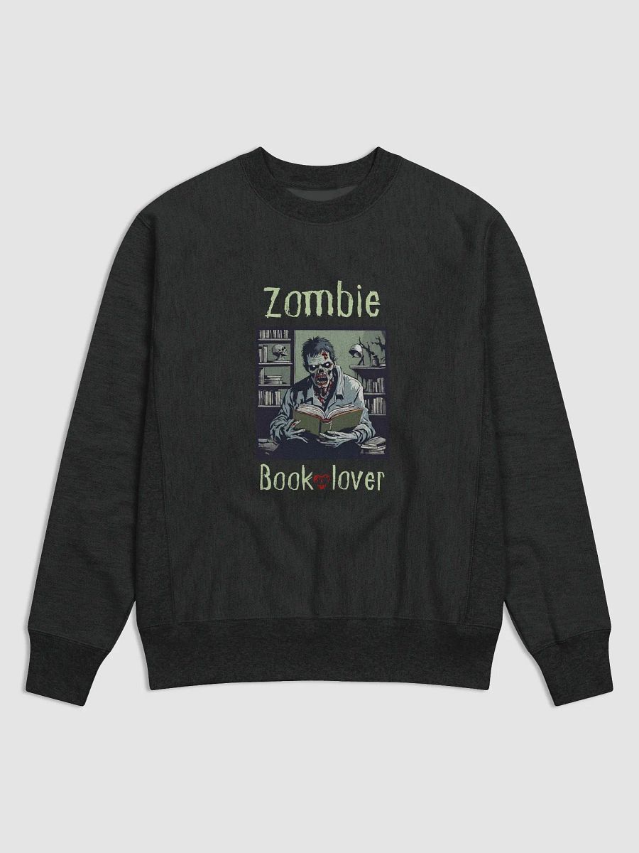 Zombie Book Lover Man Black Sweatshirt product image (1)