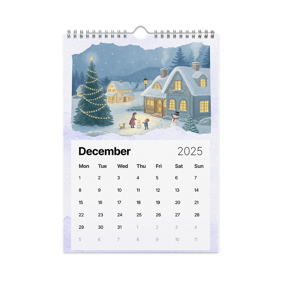 WATERCOLOR SEASONAL SCENES WALL CALENDAR 2026 product image (4)
