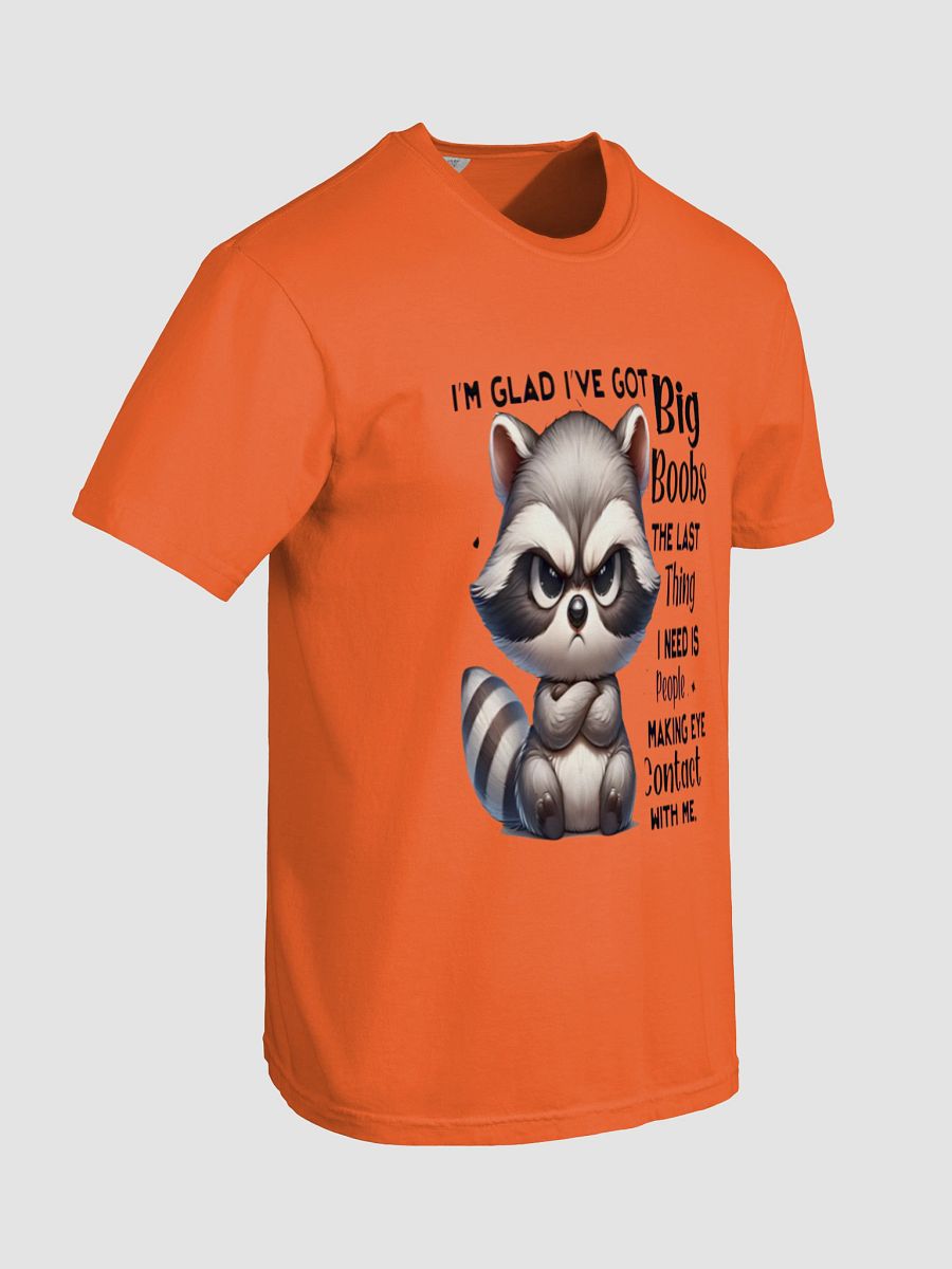 Chibi Angry Raccoon Cotton T-Shirt product image (7)