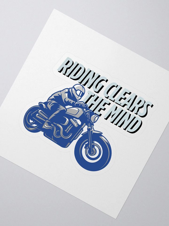 Ride Free Kiss Cut Stickers | Riding clears the mind. product image (2)