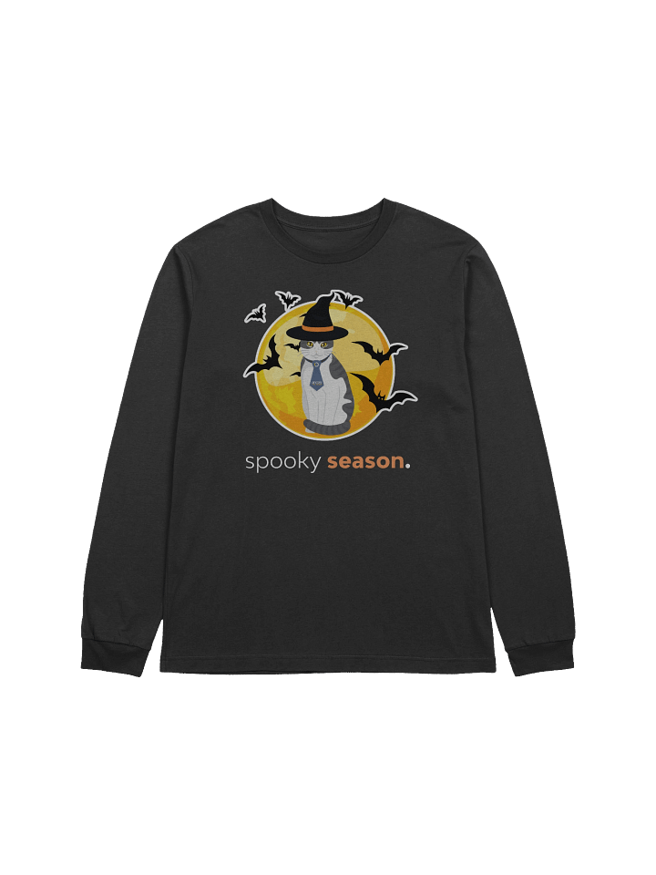 Spooky Season Cat Long Sleeve Tee product image (1)