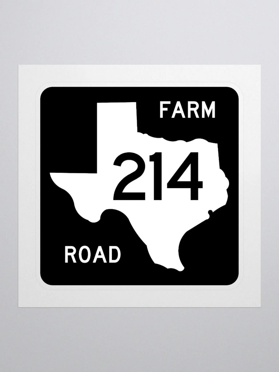 Texas Farm Road Sign FM 214 Sticker product image (1)