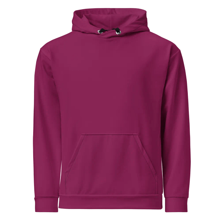 Plain Dark Plum Pink Light Summer Unisex Recycled Polyester Heavyweight Premium Hoodie by Treasure Pie product image (1)