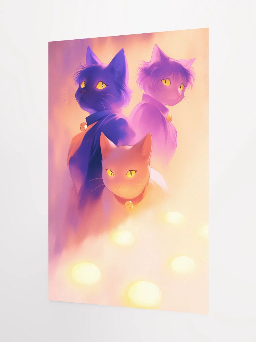 Whimsical Feline Trio Poster product image (3)