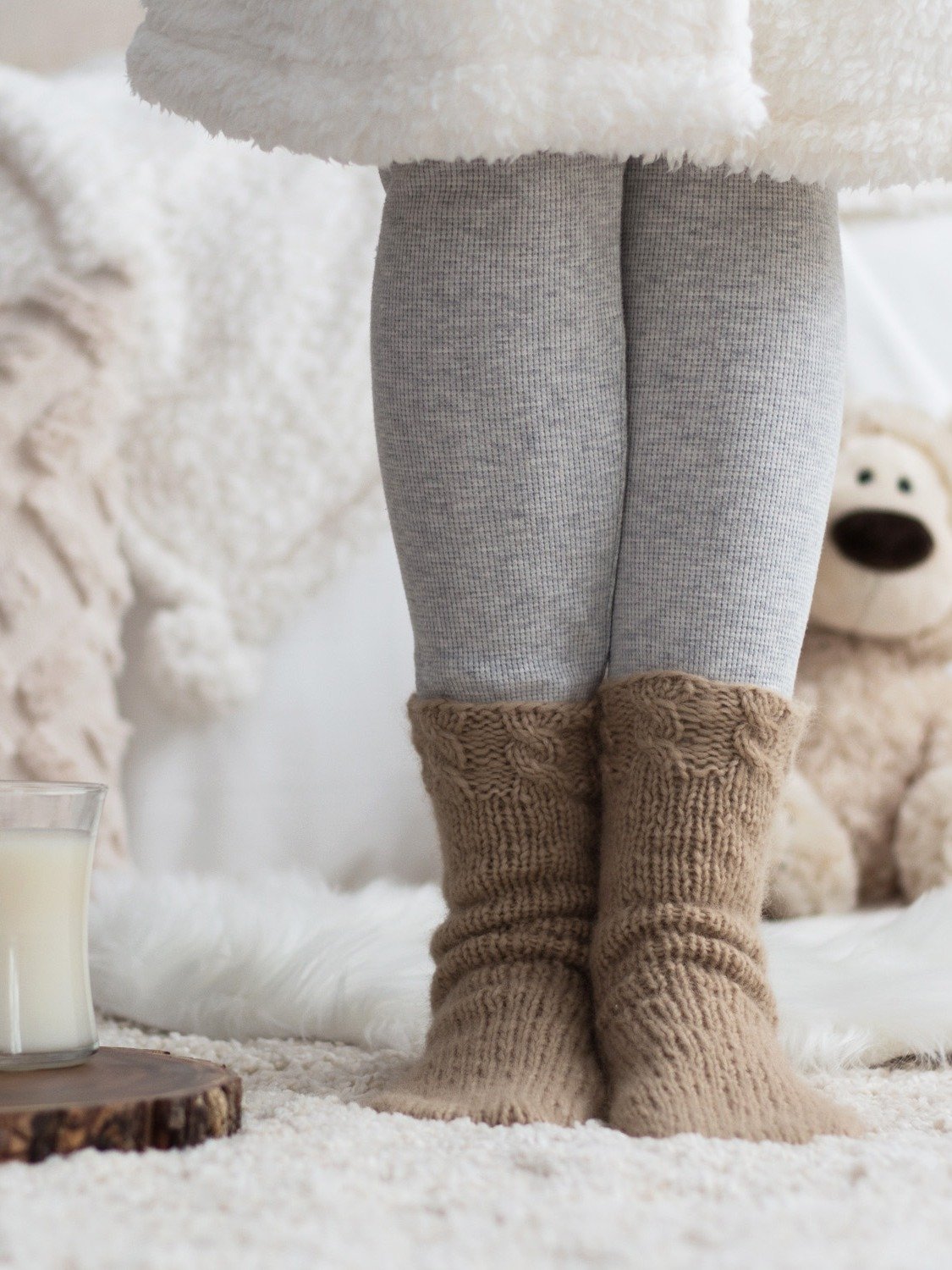 Cable Knit Socks Knitting Pattern - Snowy Day product image (4)