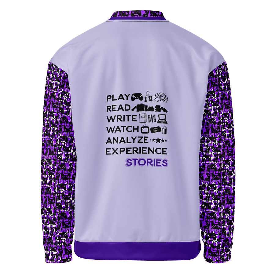 Experience Stories Unisex Bomber Jacket (Purple, Melrose, and Black) product image (2)