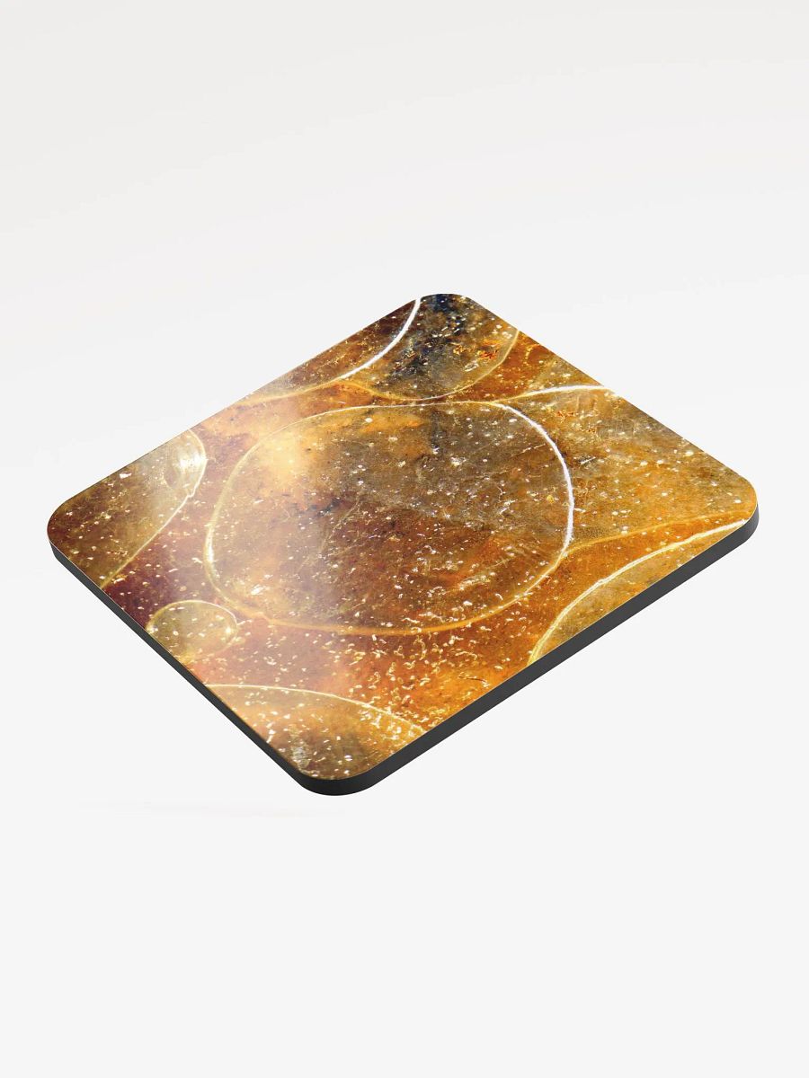 Glossed Cork Coaster - Gold Bubbles product image (3)