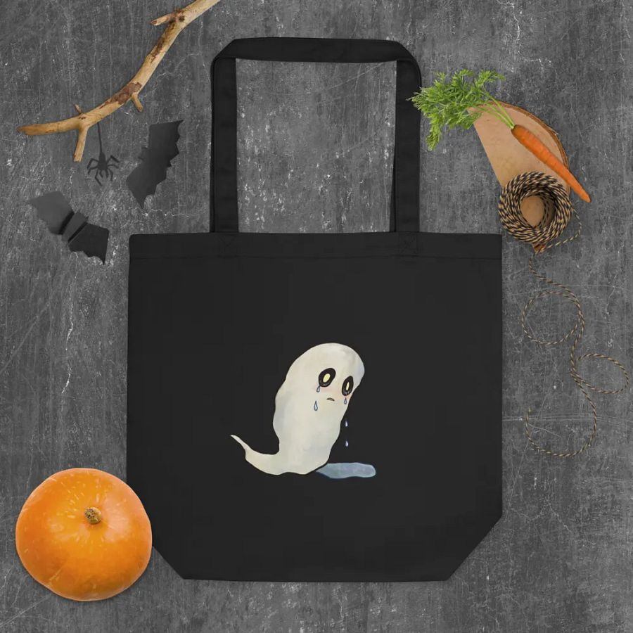 sad ghost eco bag product image (5)
