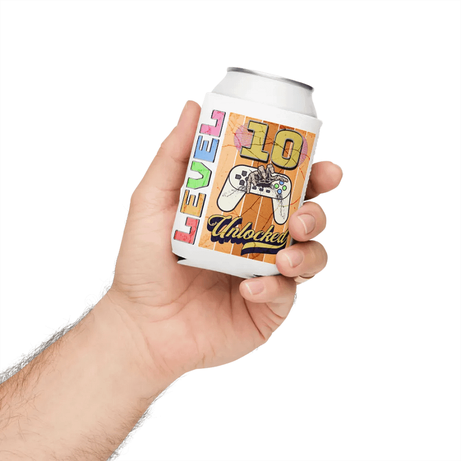 Level 10 Unlocked Gamer Can Cooler product image (4)