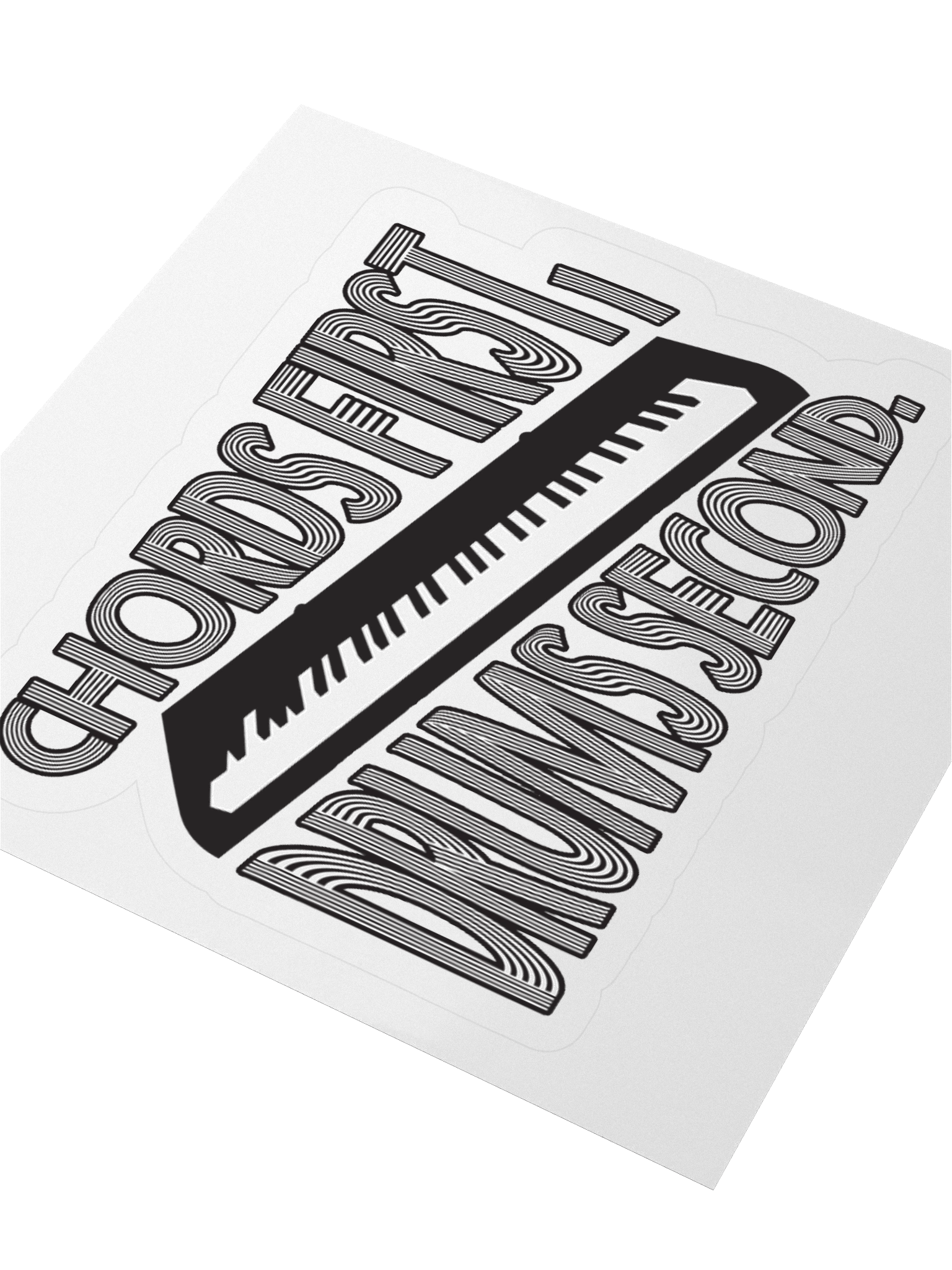 Chords First, Drums Second Funny Sticker product image (3)